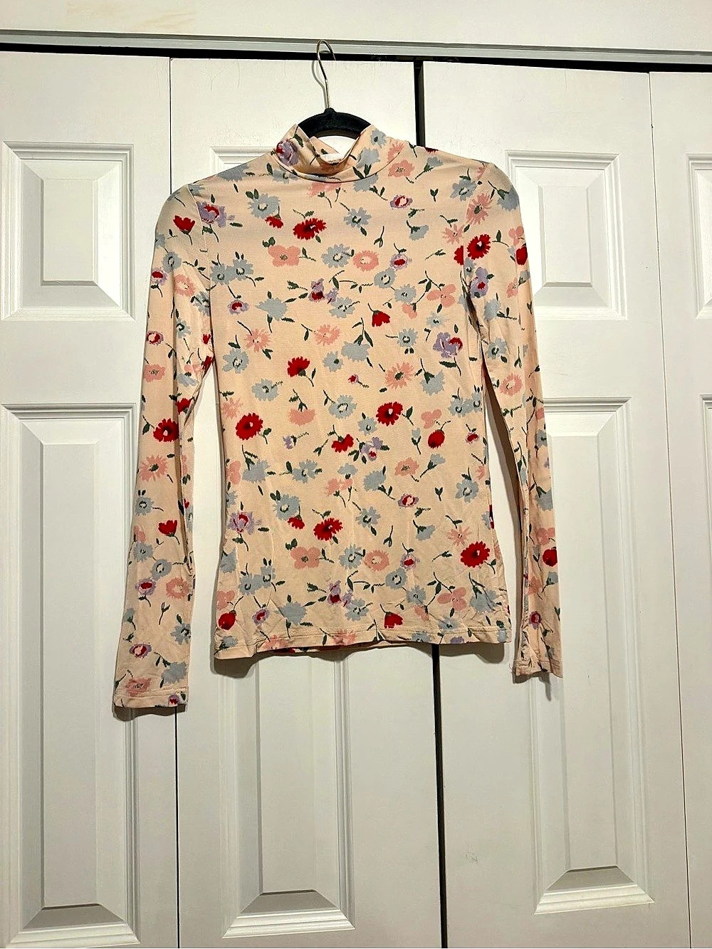 Samsøe Samsøe Floral high neck lightweight top pink garden